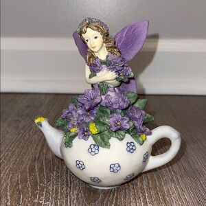 The Fairy Collection by Dezine- the Teapot fairy with Purple Flowers